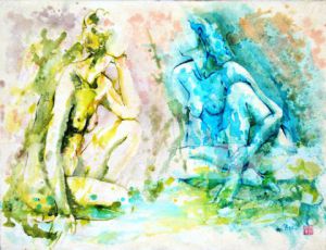 Dessin de Monick Bres : Au Hammam