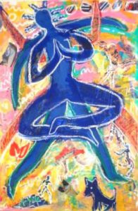 Peinture de MARIE INDIGO: B's blue dread