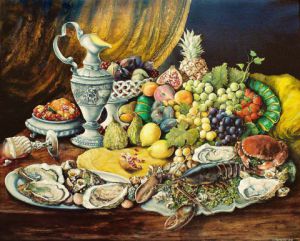 Peinture de Jacques MONCHO: Le verre brisé