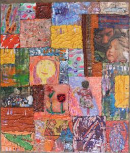 Peinture de carole zilberstein: liens tissés à la mère et l'enfant