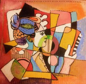 Peinture de Raphaelle Giordano: songe de la liseuse