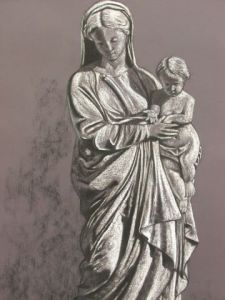 Dessin de Valerie GRISOTTO: La vierge à l'enfant
