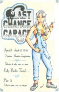 Dessin de voil demonts: garage harley