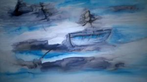 Peinture de BRIGITTE BASPEYRAS: bateau