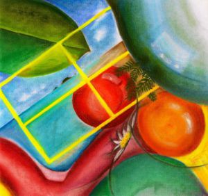 Dessin de CELINE MANOEL: bons baisers de Fort de France