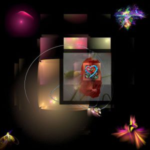 Art_numerique de le sage coyote: coeurs , nos coeurs 