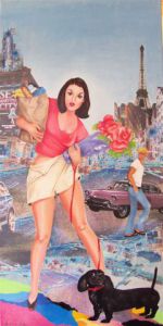 Peinture de francoise ader: la parisienne