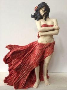 Sculpture de Lucy in the Sky: fille du vent eolia