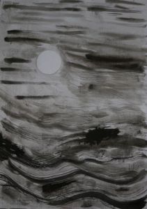 Peinture de Jeannette ALLARY: LUNE BLANCHE