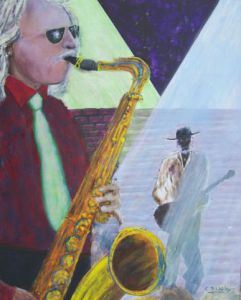 Peinture de Christian Bligny: Salaise in blues