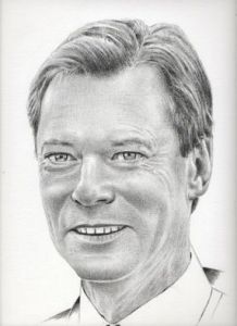 Dessin de Bek : S.A.R. Le Grand-Duc Henri de Luxembourg. Drawing By Bek