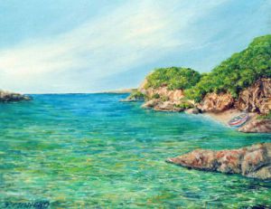 Peinture de Jacques MONCHO: Les calanques