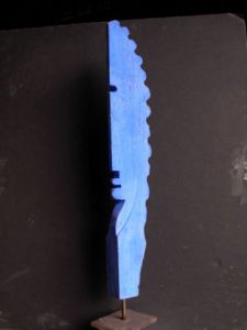 Sculpture de pierre carcauzon: rencontre bleue