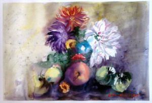 Peinture de Thaline : composition automnale 