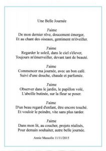 Oeuvre de annie massollo: Une Belle Journée