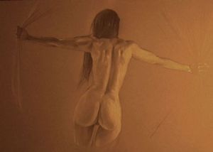 Dessin de Gines: dos nus