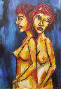 Peinture de VERONIKA L: les 2 soeurs-2