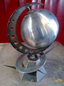 Sculpture de djay: la mappe monde