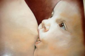 Dessin de Vgenevois : Bébé au sein