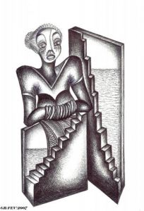 Dessin de Bruno Goidts: Buste 8