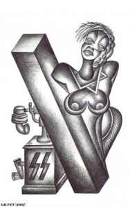 Dessin de Bruno Goidts: Nuit et brouillard