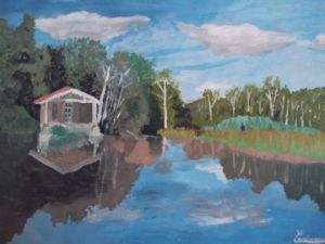 Peinture de lc zevinac: la maison du pécheur