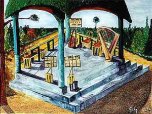 Peinture de iridium: ekiosque envouté