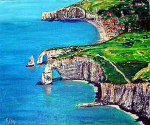 Collage de iridium: etretat
