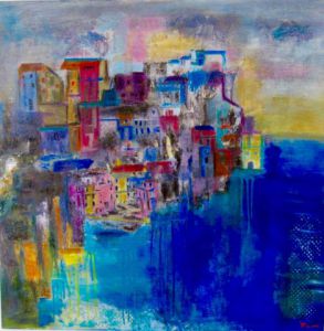 Peinture de MALOU: village des cinq terres