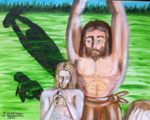 Peinture de LAFFITTE Jacky: CAIN 5 Violence