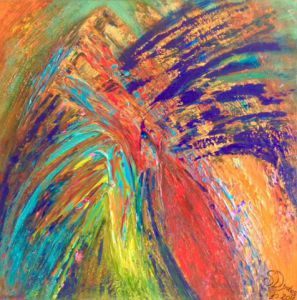 Peinture de SONYA DZIABAS: LOVE ERUPTION 