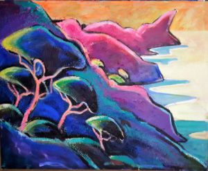 Peinture de pierre losa: le bec de l'aigle