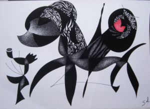 Dessin de Sol: Chevaux échappés 3-Don Quichouette