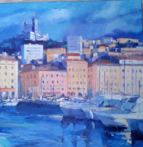 Peinture de Veronique LANCIEN: MARSEILLE LUMIERE D'APRES MIDI