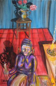 Peinture de LAFFITTE Jacky: Quand vous serez bien vieille