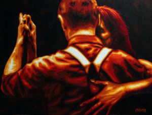 Peinture de guionie jean: Fusion Dansante