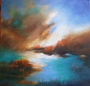 Peinture de LYN LENORMAND: Terre de lumières