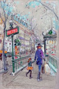 Peinture de Raluca VULCAN: SORTIE METROPOLITE