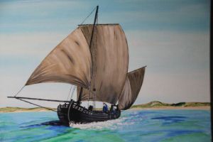 Peinture de HUBERT BRIDOUX: LA MARIANNE TOUTE SEULE