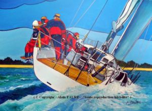 Peinture de ALAIN FAURE: AU PLUS PRES DES ÎLES