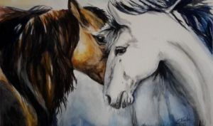 Peinture de Catherine Vacle : Tendresse