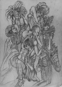 Dessin de Tyo: livre2 -46 (impression sur toile)