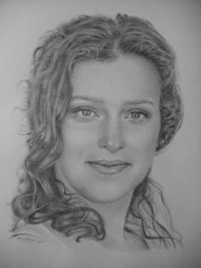 Dessin de Bek : Joana R,  /Drawing By Bek, déc 2017