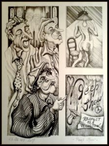 Dessin de Charles De Wit: Peep Show