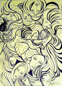 Peinture de JACQUELINE SARAH UZAN: RAYONNEMENTS