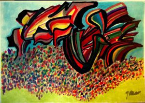 Peinture de JACQUELINE SARAH UZAN: LA CLAMEUR DE LA TERRE