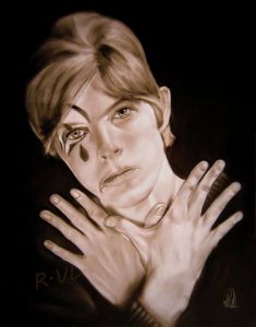 Dessin de richard van lierde: David Bowie