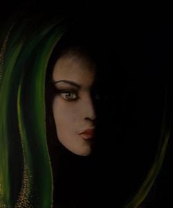 Peinture de isabelle lepors: Miss Black Sun