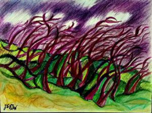 Peinture de JACQUELINE SARAH UZAN: L'ORAGE S'ANNONCE