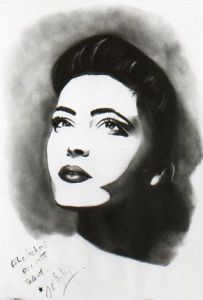 Dessin de le trionnaire: Portrait Jil Caplan